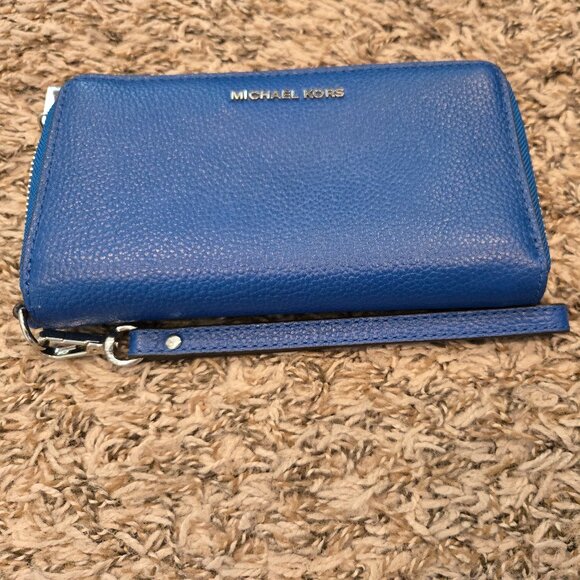 Cobalt Blue Michael Kors Wallet - Picture 1 of 3